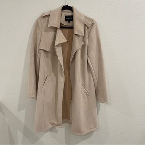 Fauxe Suede Trench Coat